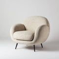 Armchair Upholstered Fabric 85x75x80 cm - Beige - Modern Design