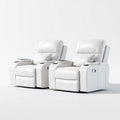 Recliner Sofa Set Faux Leather 190x85x100 cm - White - Modern Design