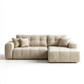 Sectional Sofa Set Fabric Upholstery 300x180x90 cm – Beige – Modern Design